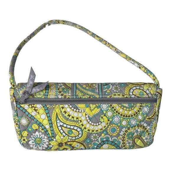 Vera Bradley Knot just a shoulder bag Lemon Parfait clutch yellow white grey tur - Picture 3 of 10
